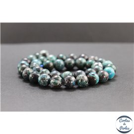 Perles en chrysocolle du Pérou - Rondes/10mm - Grade A