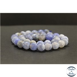 Perles facettées en agate lavande - Rondes/10mm
