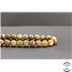 Perles en bois pétrifié de Madagascar - Rondes/10mm - Grade A