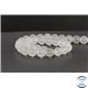 Perles dépolies en cristal de roche - Rondes/12mm - Grade A