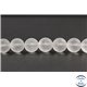 Perles dépolies en cristal de roche - Rondes/12mm - Grade A