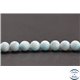 Perles en aragonite bleue d'Afrique - Rondes/8mm - Grade AA