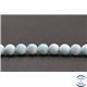 Perles en aragonite bleue d'Afrique - Rondes/8mm - Grade AA