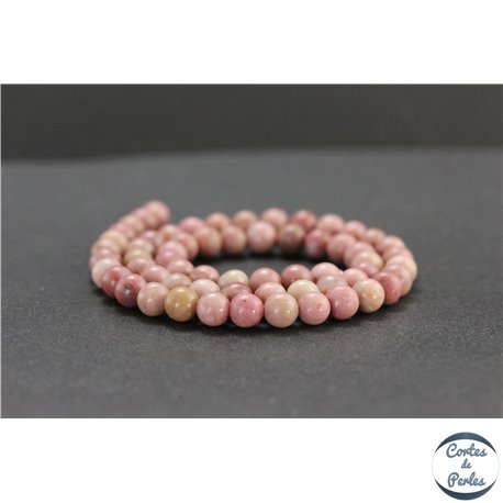 Perles en rhodonite - Rondes/6mm