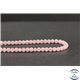 Perles en quartz rose de Madagascar - Rondes/4mm - Grade AB