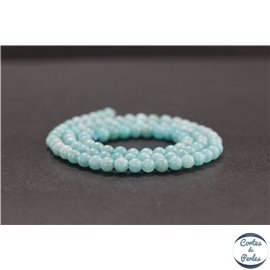 Perles en amazonite du Pérou - Rondes/4mm - Grade AA