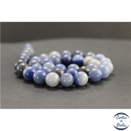 Perles en aventurine bleue - Rondes/10mm - Grade AB