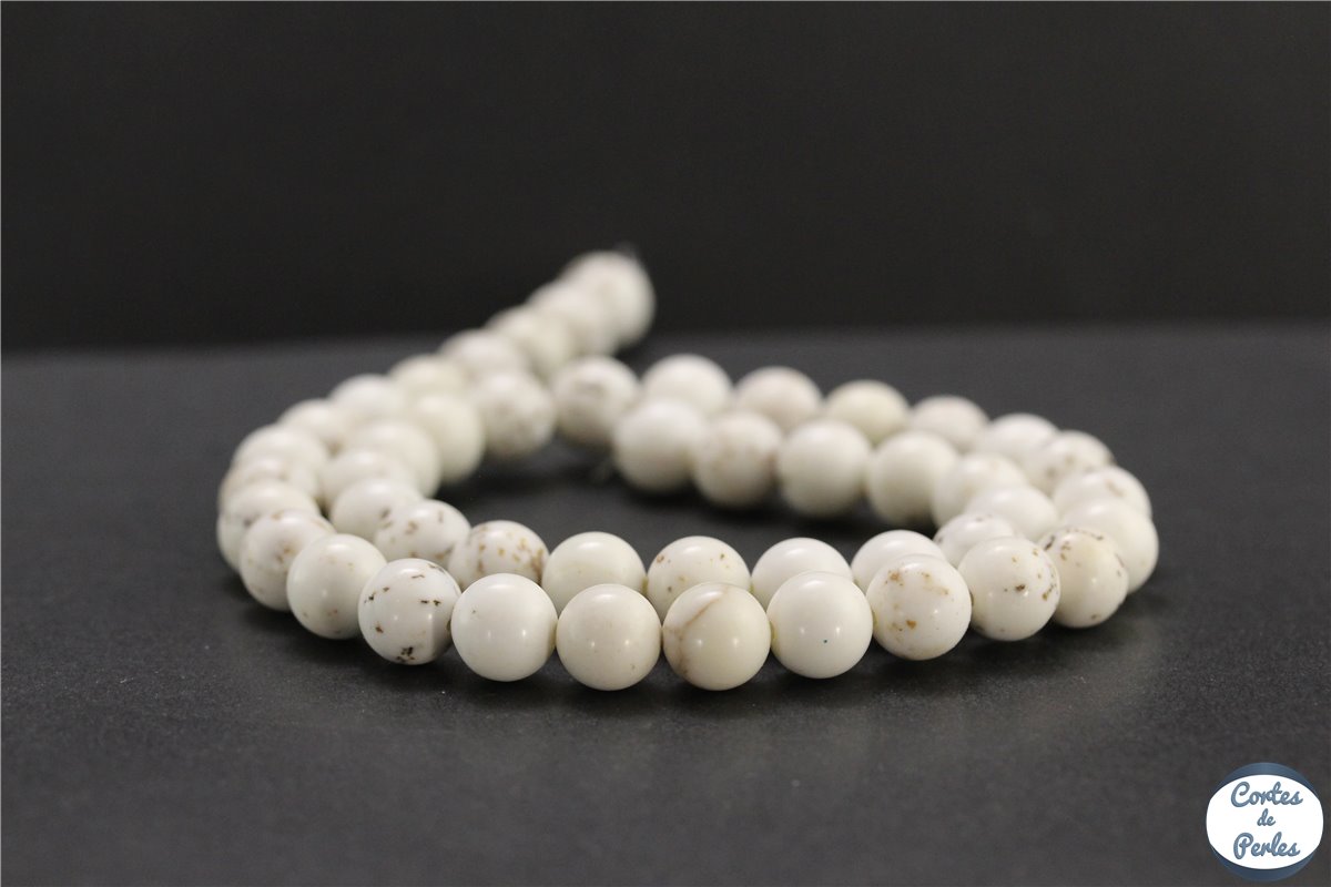Perles magnésite naturelle pour création bijoux en pierre