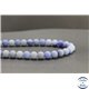 Perles dépolies en aventurine bleue - Rondes/8mm - Grade AB