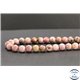 Perles en rhodonite de Russie - Rondes/10mm - Grade A