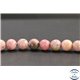Perles en rhodonite de Russie - Rondes/10mm - Grade A