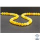 Perles dépolies en agate jaune - Rondes/8mm