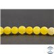 Perles dépolies en agate jaune - Rondes/8mm