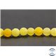 Perles dépolies en agate jaune - Rondes/8mm