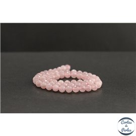 Perles facettées en quartz rose de Madagascar - Rondes/6mm - Grade A