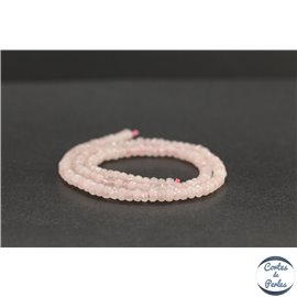 Perles facettées en quartz rose de Madagascar - Roues/4mm - Grade A