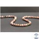 Perles en rhodonite de Russie - Rondes/6mm - Grade A