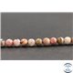 Perles en rhodonite de Russie - Rondes/6mm - Grade A