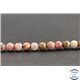 Perles en rhodonite de Russie - Rondes/6mm - Grade A