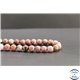 Perles en rhodonite de Russie - Rondes/8mm - Grade A