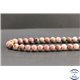 Perles en rhodonite de Russie - Rondes/8mm - Grade A