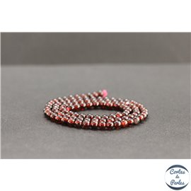 Perles en grenat d'Inde - Rondes/4mm - Grade A+