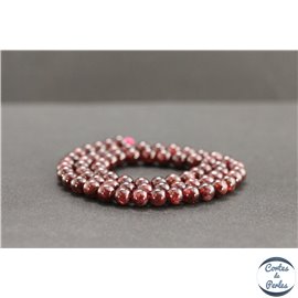 Perles en grenat d'Inde - Rondes/6mm - Grade A+