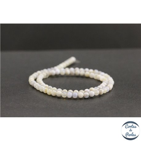 Perles en calcédoine de Turquie - Rondes/4mm - Grade AB+