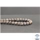 Perles en obsidienne neige marron du Mexique - Rondes/8mm - Grade AB