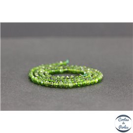 Perles facettées en diopside de Russie - Rondes/3,5mm - Grade A