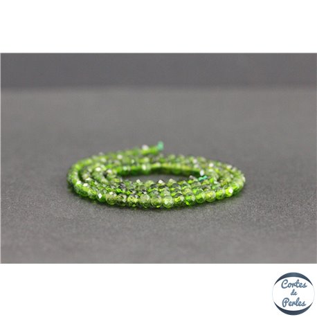 Perles facettées en diopside de Russie - Rondes/3,5mm - Grade A