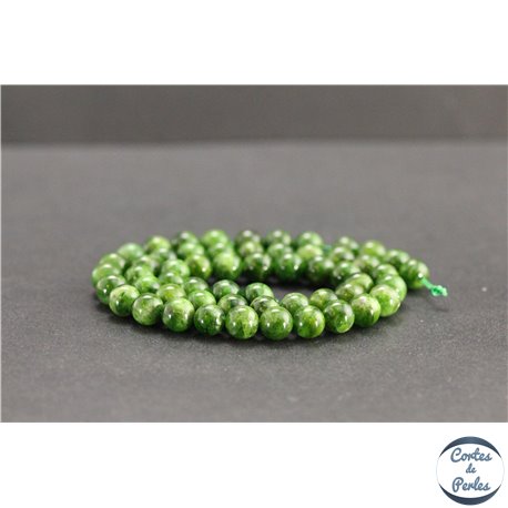 Perles en diopside de Russie - Rondes/6mm - Grade A