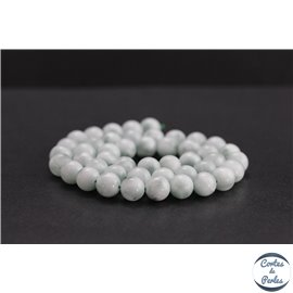 Perles en angélite verte de Russie - Rondes/8mm - Grade A+