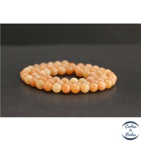 Perles en calcite orange de Russie - Rondes/6mm - Grade A