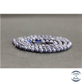 Perles facettées en saphir de Birmanie - Rondes/3mm - Grade A