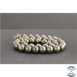 Perles en pyrite des USA - Rondes/10mm - Grade A