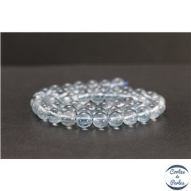 Perles en topaze bleue du Sri Lanka - Rondes/8mm - Grade A+