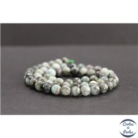 Perles en émeraude du Brésil - Rondes/6mm - Grade A