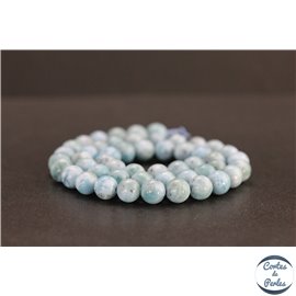 Perles en larimar de République Dominicaine - Rondes/7.5mm - Grade AB+