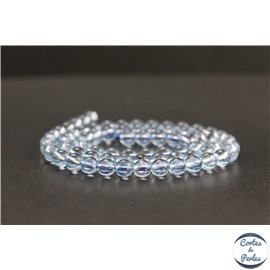 Perles en topaze bleue du Sri Lanka - Rondes/6mm - Grade A+