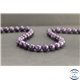 Perles en lépidolite pourpre d'Inde - Rondes/8mm - Grade A