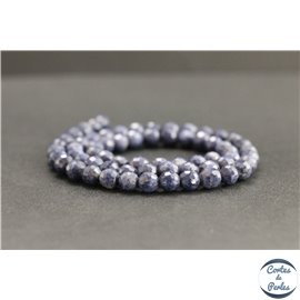 Perles facettées en saphir de Birmanie - Rondes/6mm - Grade A