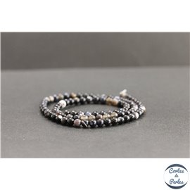 Perles en onyx noir du Brésil - Rondes/4mm - Grade A