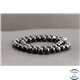 Perles en onyx noir du Brésil - Rondes/8mm - Grade A