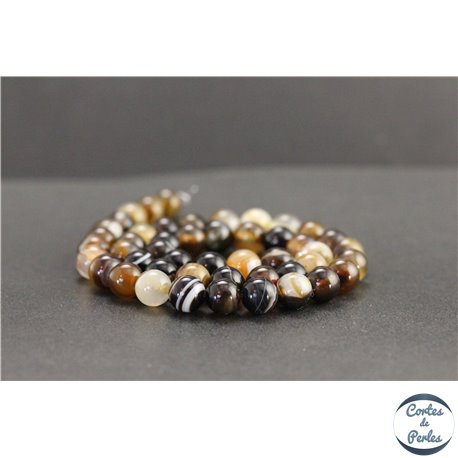 Bracelet en perles d'agate grise 8mm