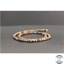 Perles en jaspe léopard du Mexique - Rondes/4mm