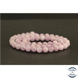 Perles en kunzite de Madagascar - Rondes/6mm - Grade A+