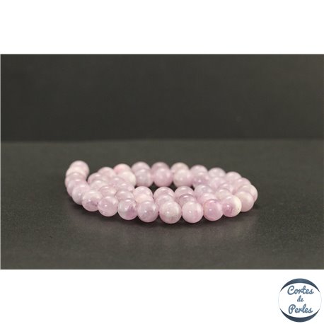 Perles en kunzite de Madagascar - Rondes/8mm - Grade A+