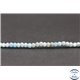 Perles facettées en larimar de République Dominicaine - Roues/3mm - Grade A+