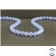 Perles en calcédoine bleue du Brésil - Rondes/8mm - Grade A
